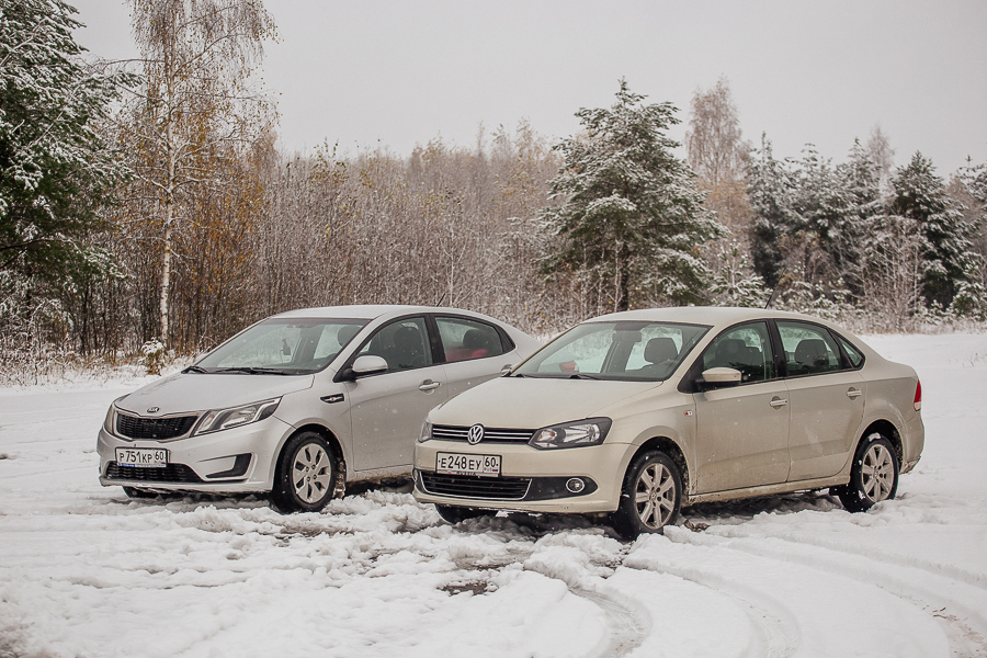KIA Rio против VW Polo Sedan