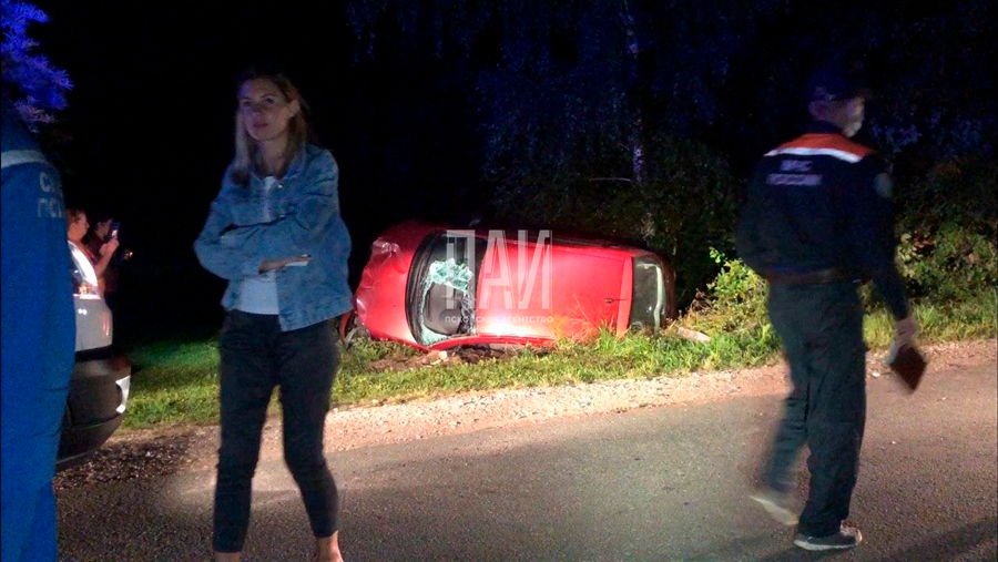 Пьяный водитель Citroen съехал в кювет в Псковском районе