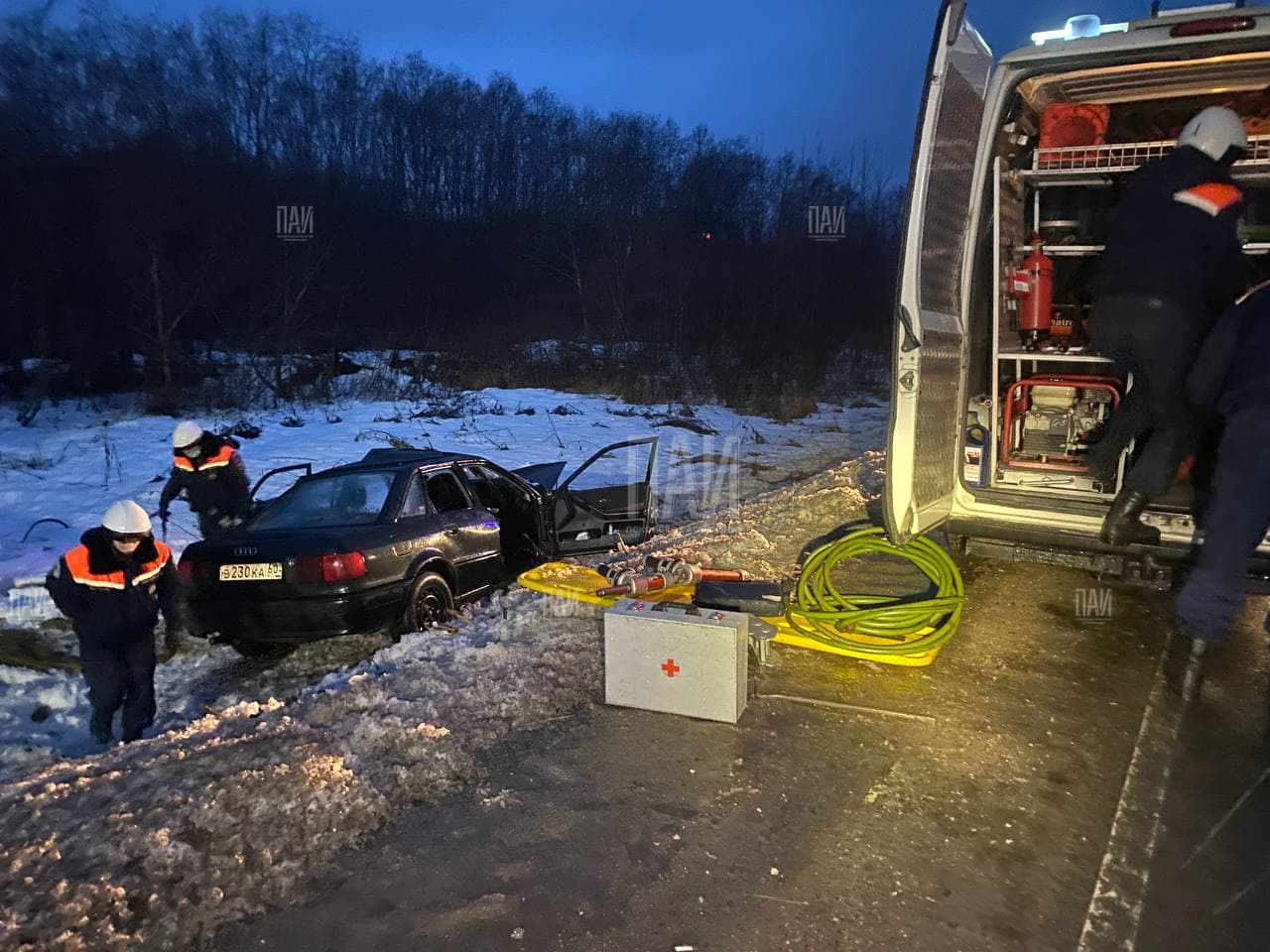 Столкновение автомобилей у деревни Северик