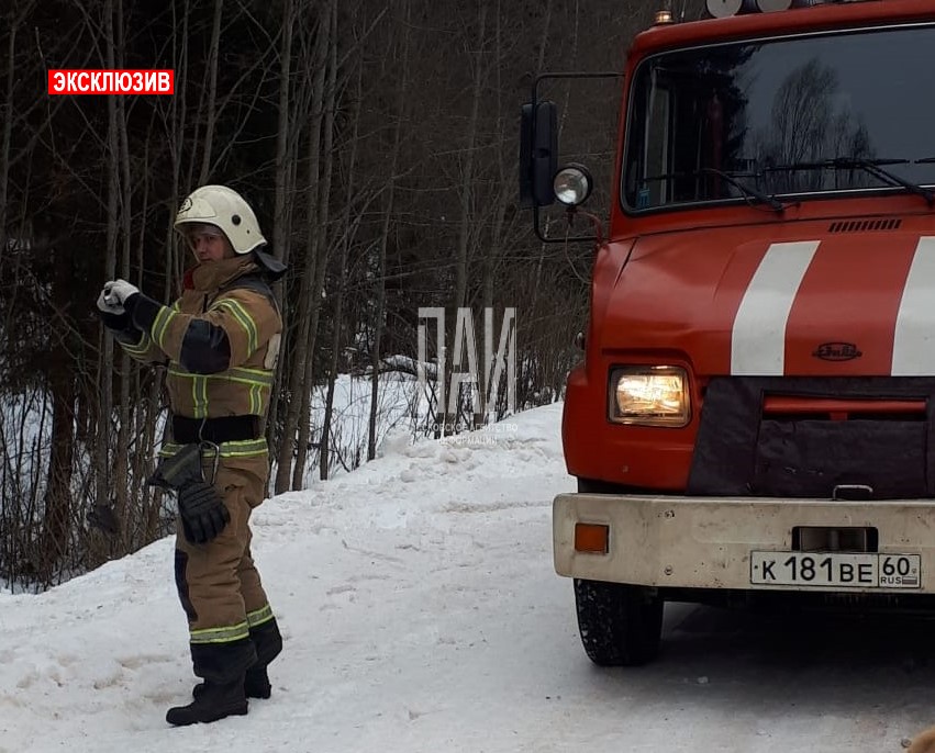 Фото с места ДТП в Пустошкинском районе.