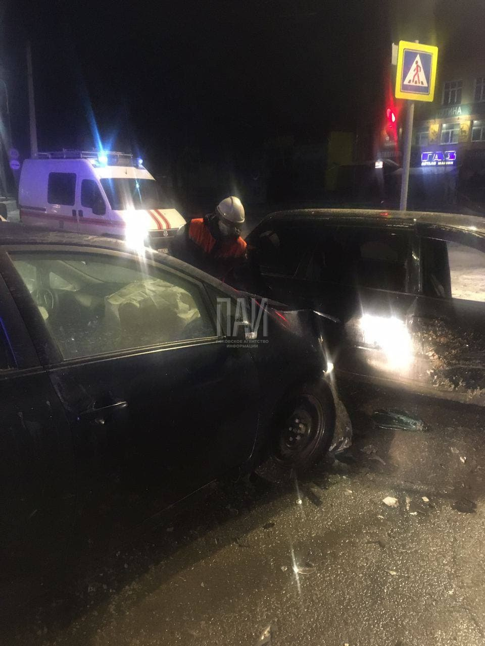 Боковое столкновение на Алмазной