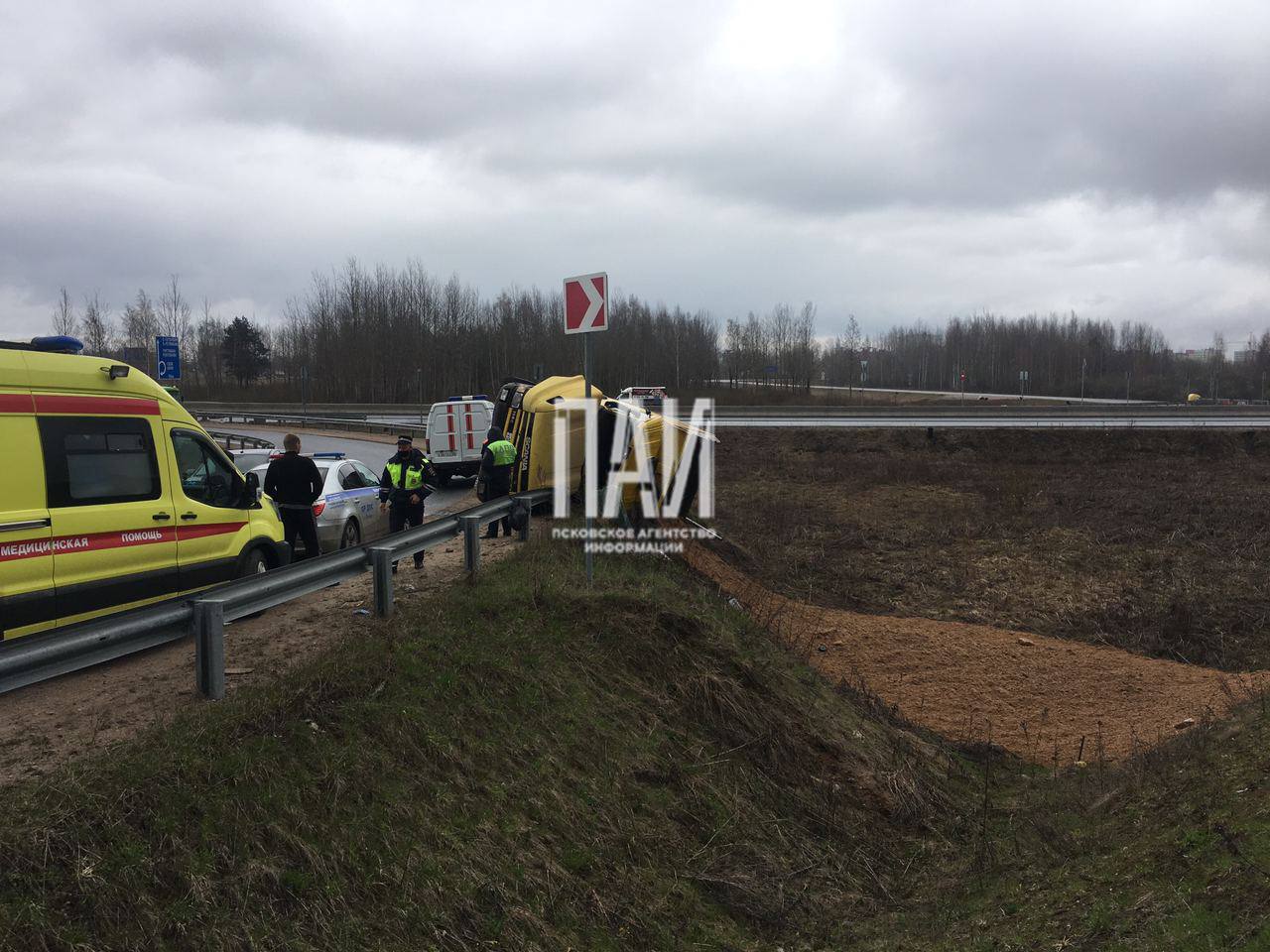 Мужчина пострадал в результате ДТП в Псковском районе