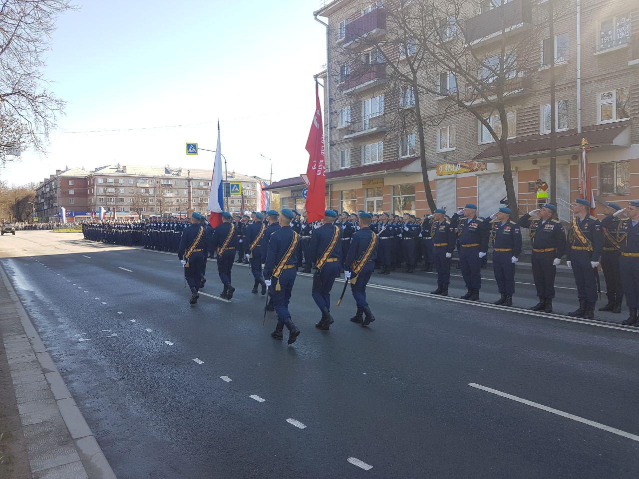 Парад Победы проходит в Пскове