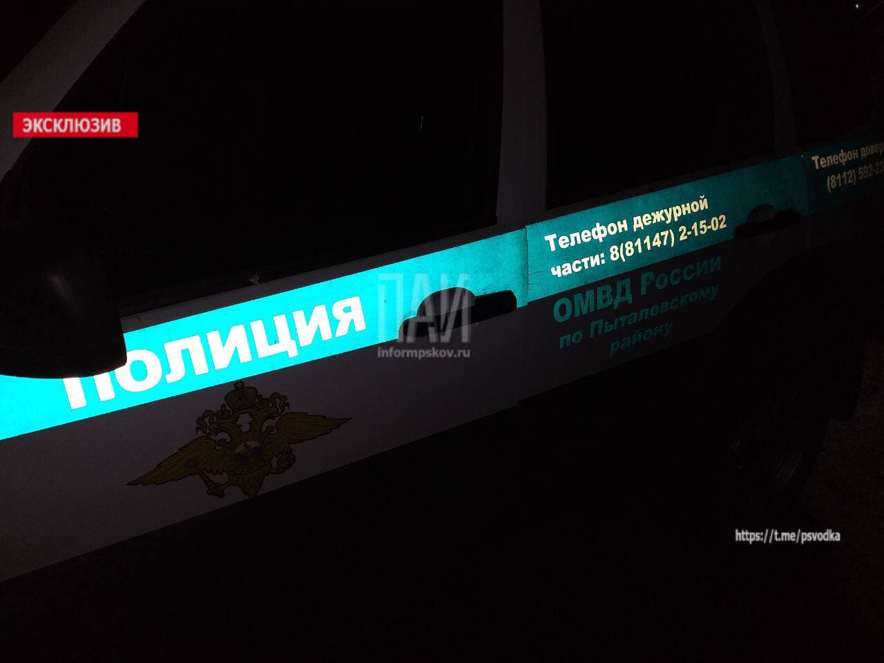 Место обнаружения скелетированных останков в Пыталовском районе
