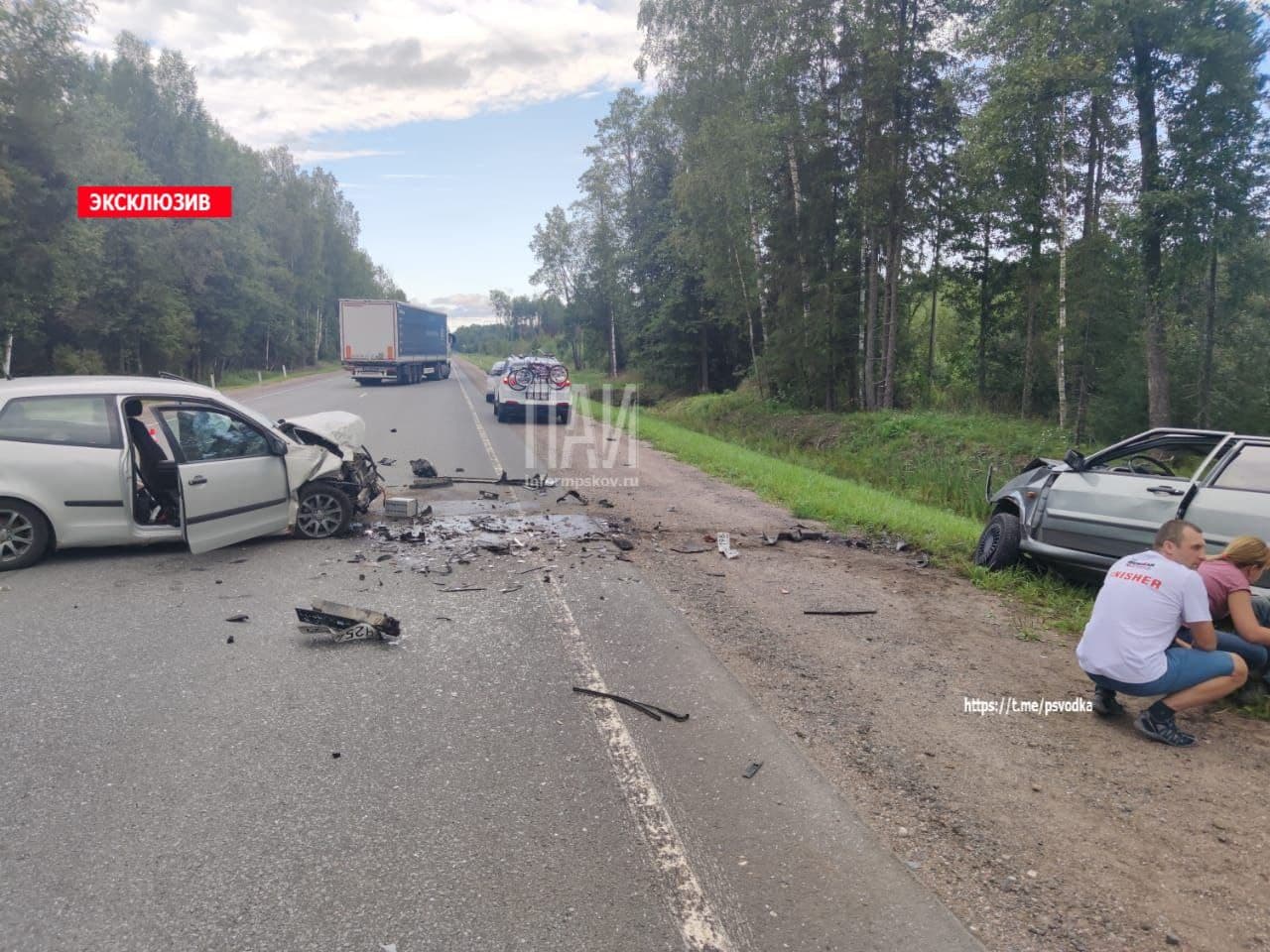 Четыре человека пострадаи в результате ДТП в Псковской области