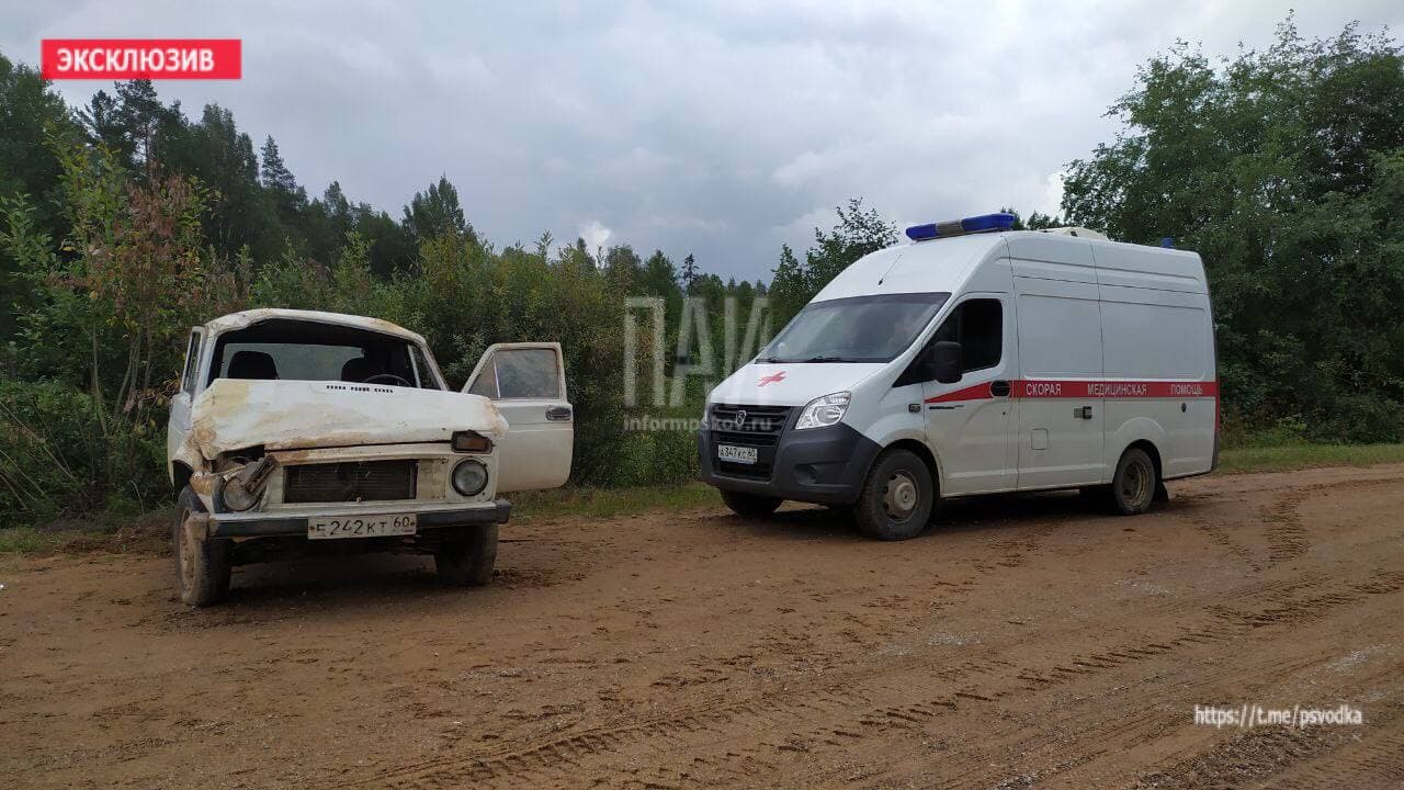 Автомобиль съехал в кювет в Великолукском районе