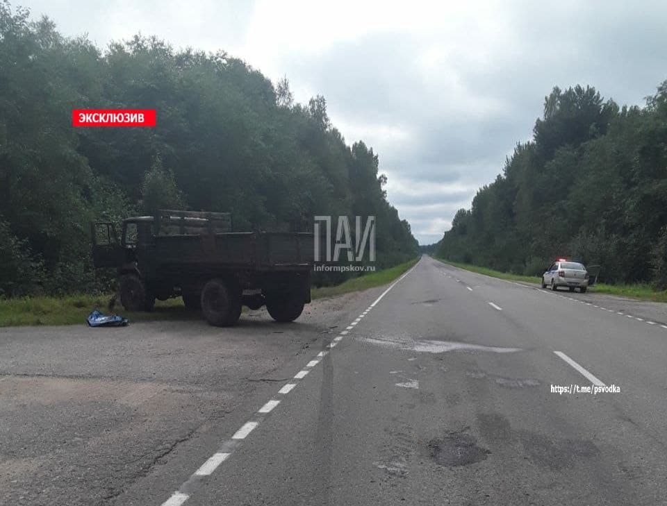 Иномарка съехала в кювет в Себежском районе