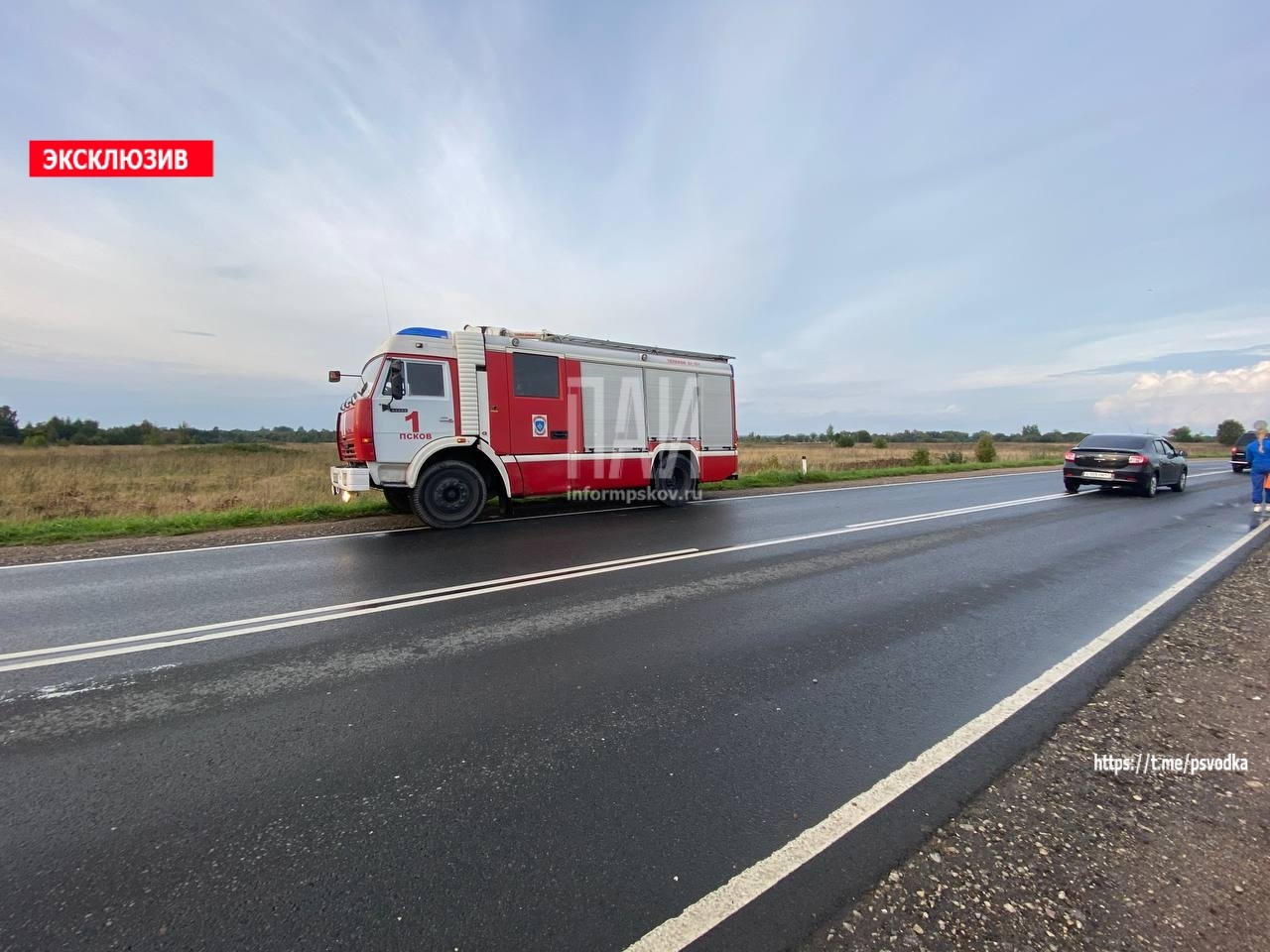 В Псковском районе водитель Hyundai не справился с управлением