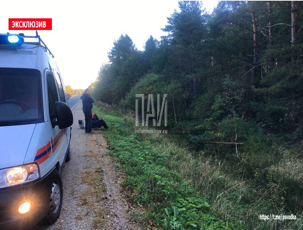 Публикуем фоторепортаж с места аварии в Псковском районе.