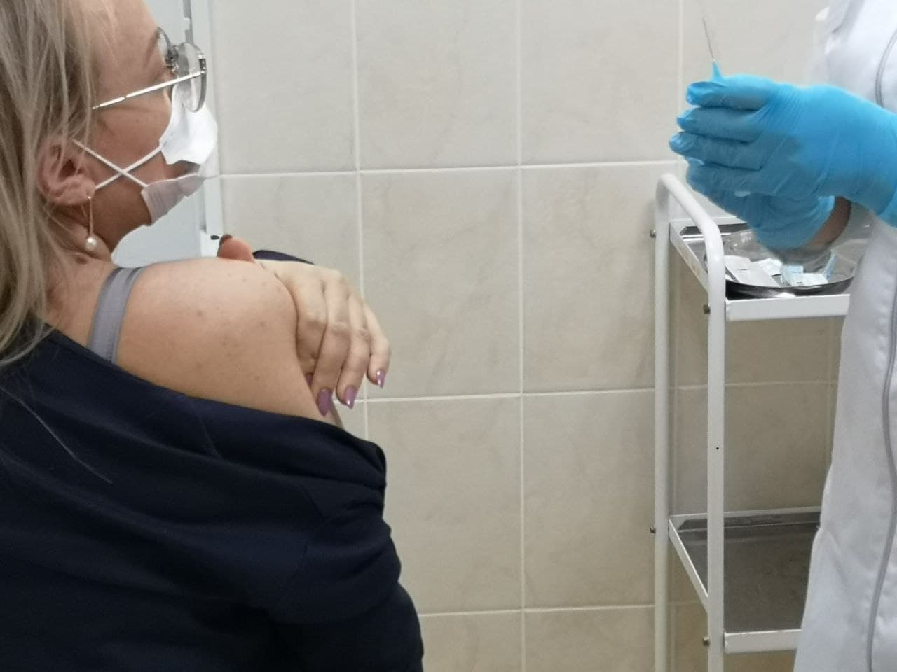 В псковской поликлинике вакцинировалась беременная женщина  