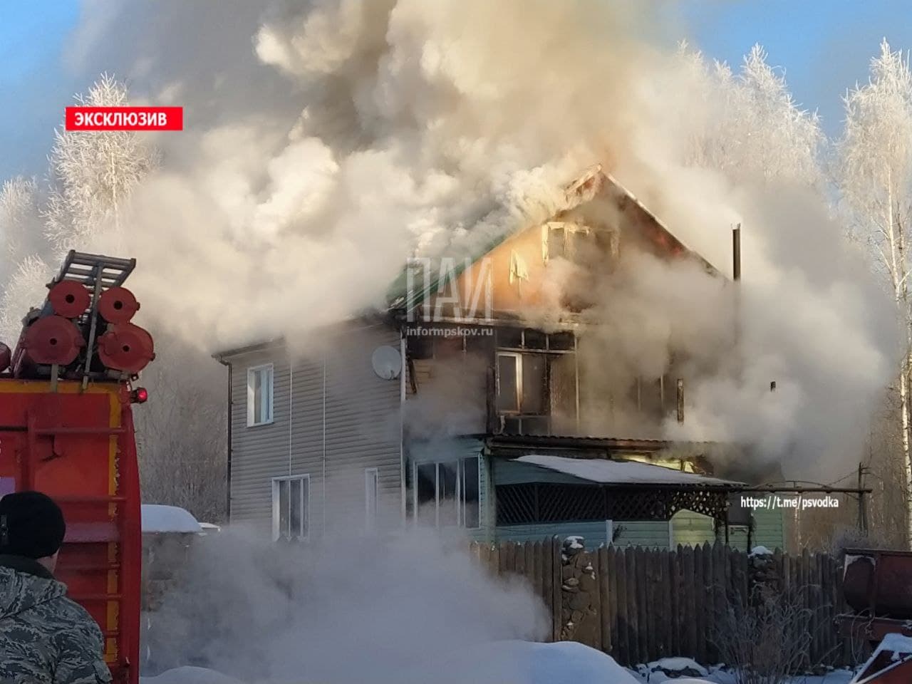 Пожар в Порховском районе