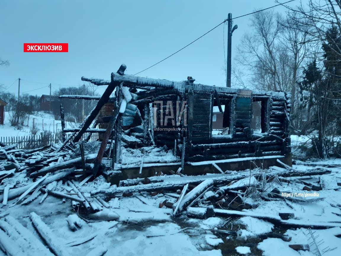 Тело женщины обнаружено на месте пожара в Великолукском районе