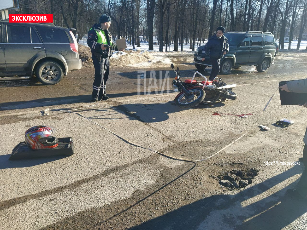 14-летний подросток попал под колёса мотоцикла в Порхове