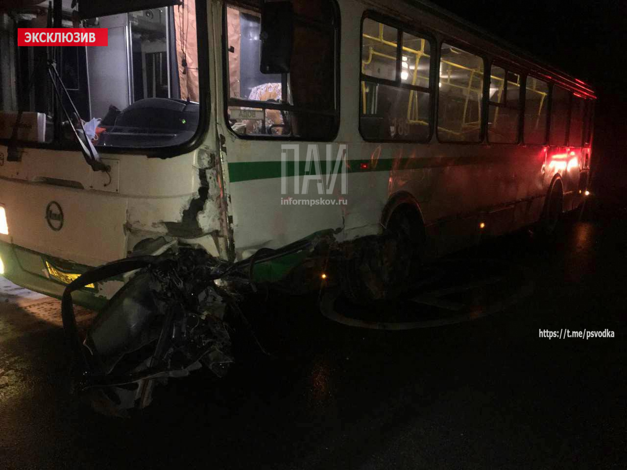 ДТП с автобусом в Псковском районе