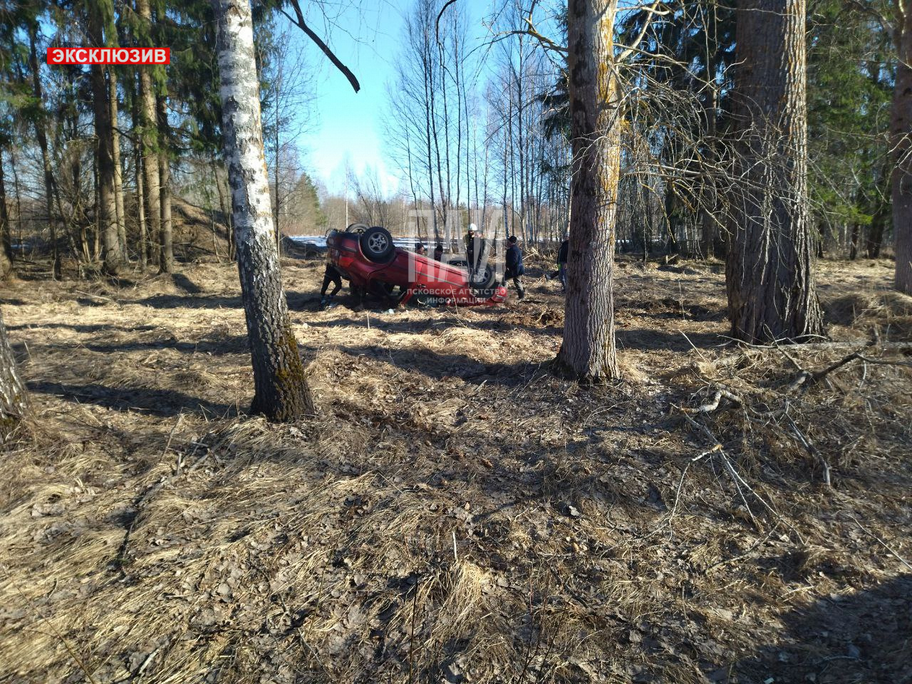 «Фольксваген Гольф» перевернулся в Красногородском районе