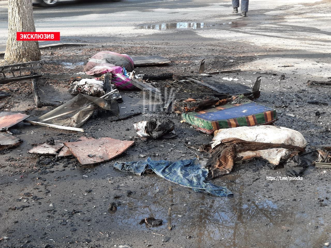 Квартира сгорела на улице Яна Фабрициуса в Пскове
