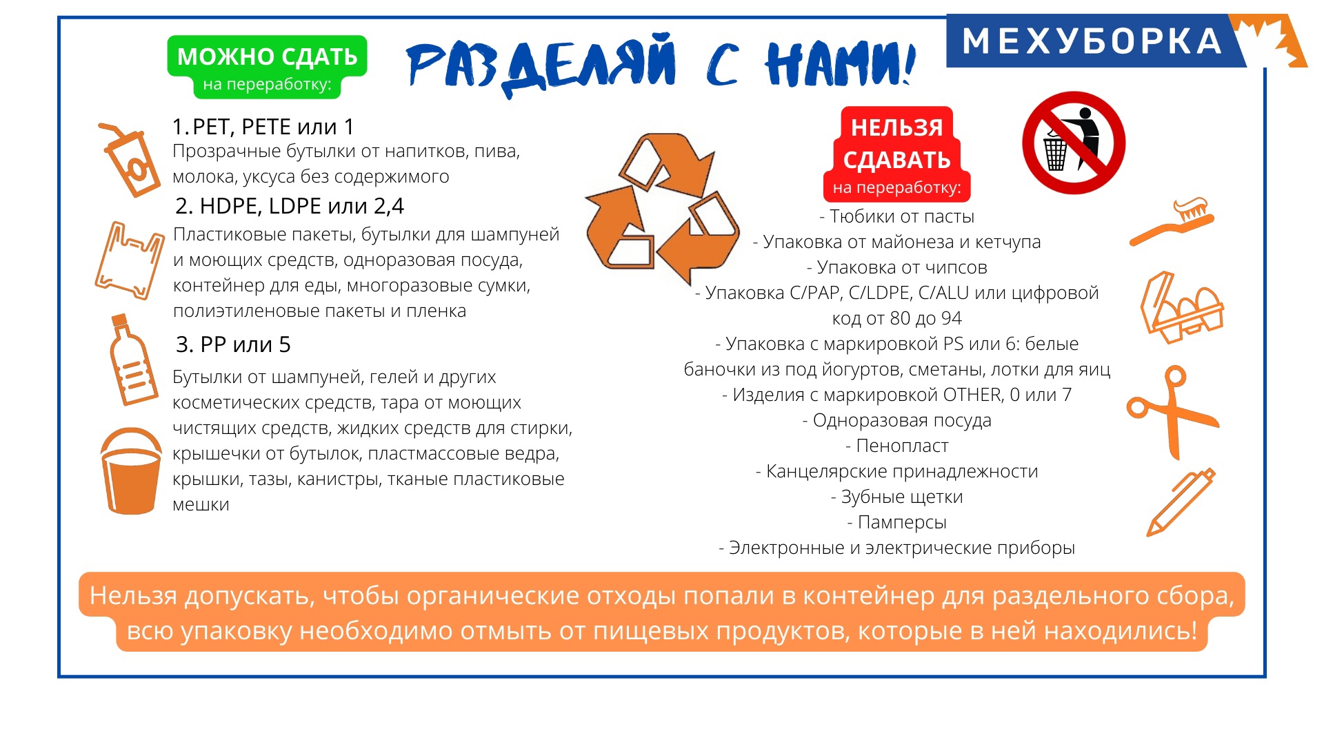 Памятка по правилам раздельного сбора мусора