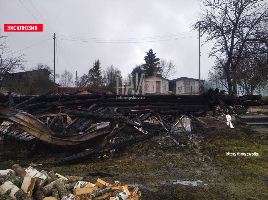 Петербуржец пострадал при пожаре в жилом доме в Плюсском районе
