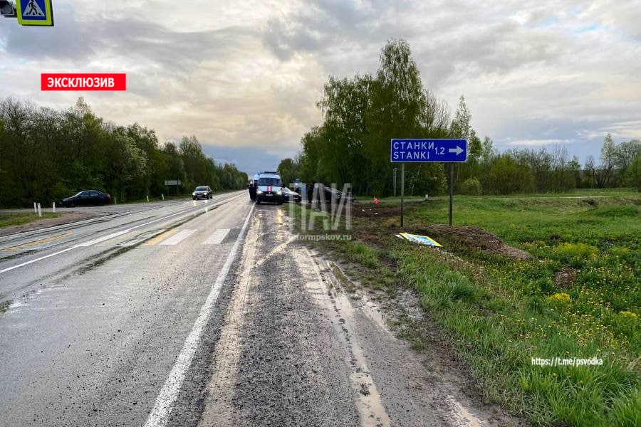 Автомобиль вылетел в кювет в Псковском районе. Двое пострадавших