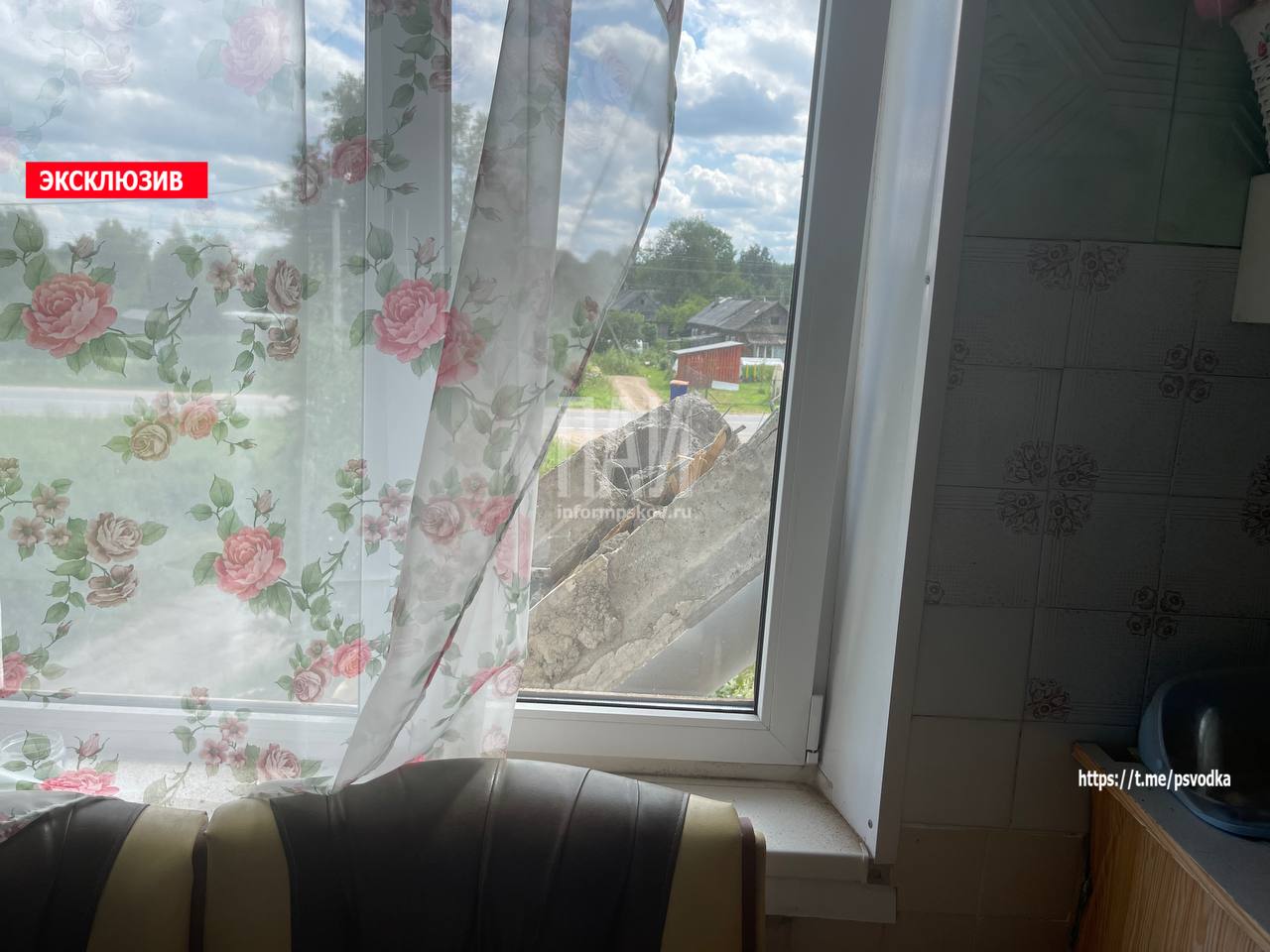 Жильцов дома с рухнувшими балконами разместят в Плюсской больнице