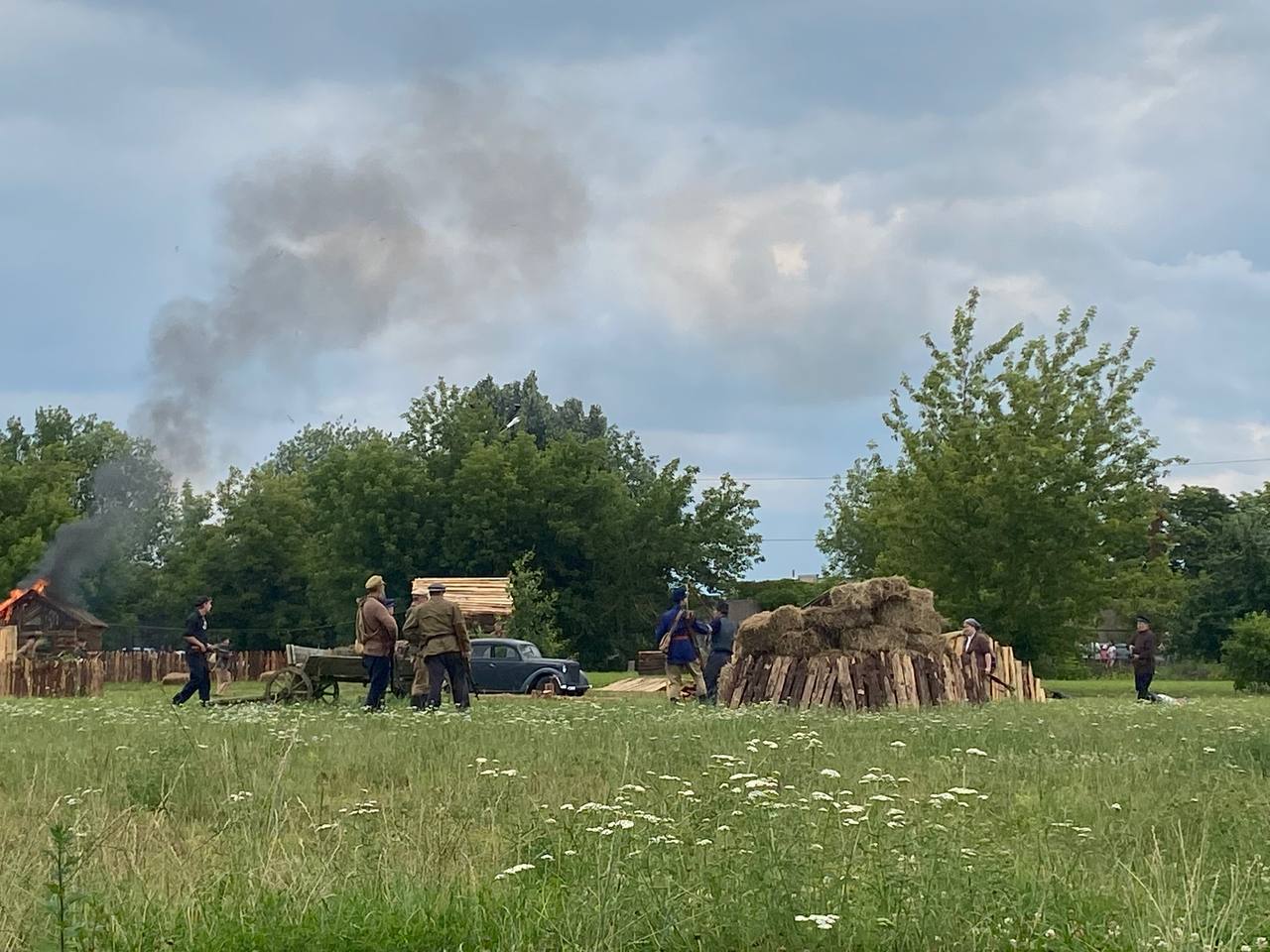 Партизанский бой на стадионе «Электрон»