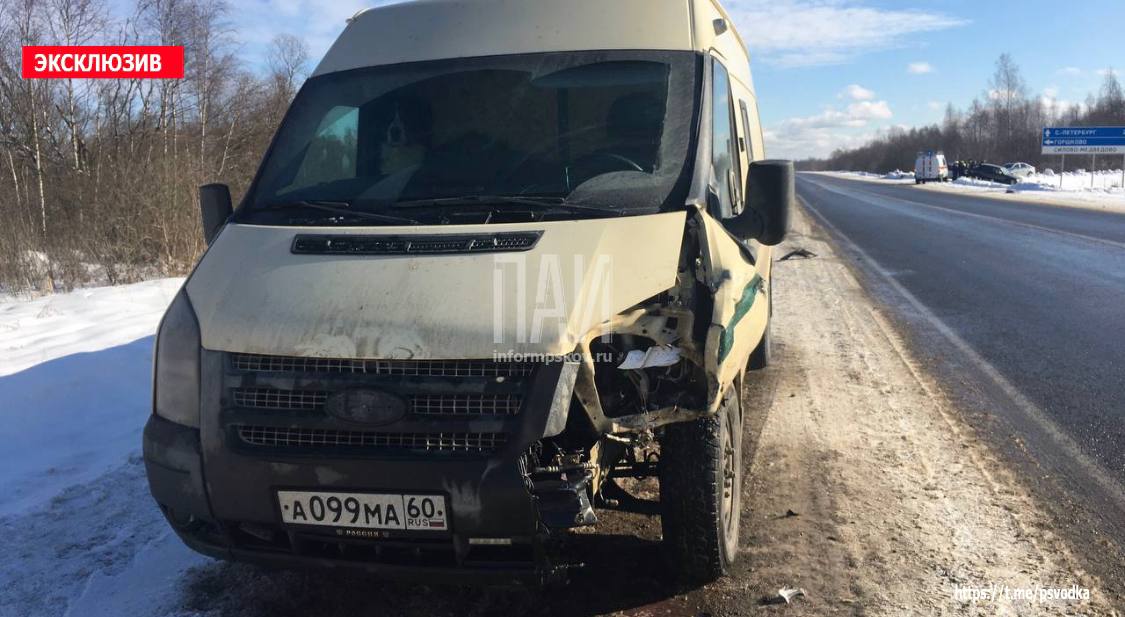 ДТП с участием микроавтобуса произошло в Псковском районе     