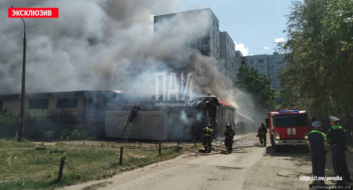 Пожар в псковском ресторане