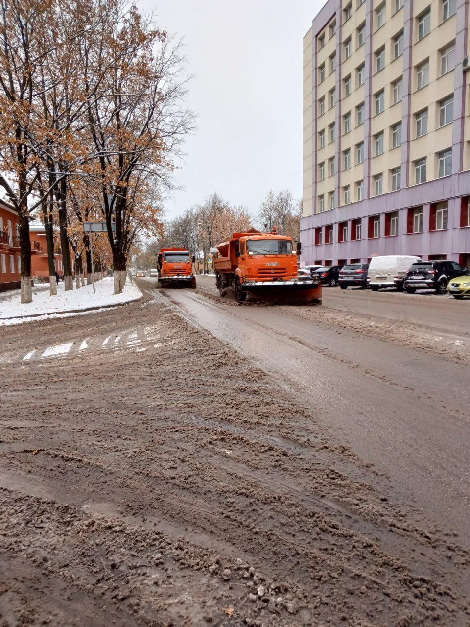 В Великих Луках ликвидируют последствия снегопада
