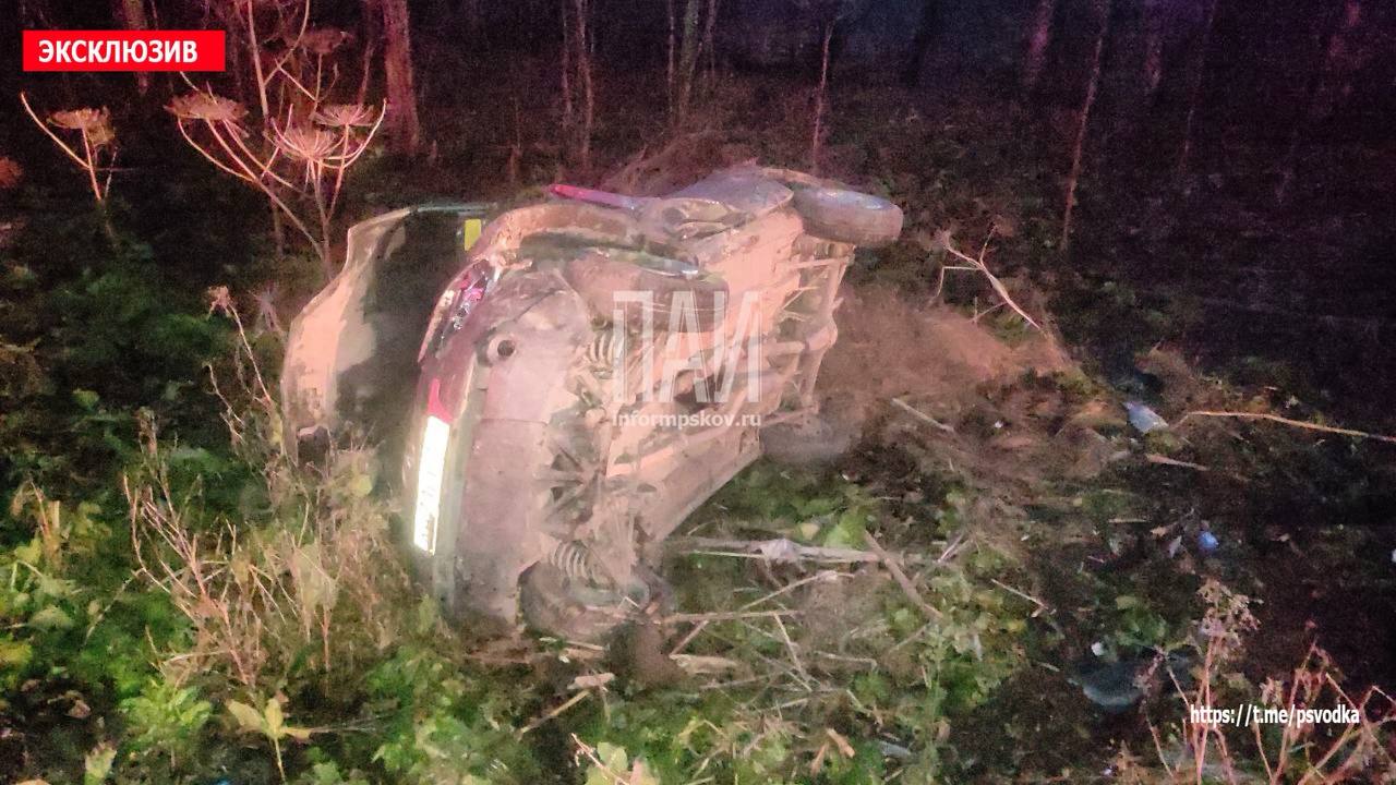 Автомобиль вылетел в кювет в Гдовском районе