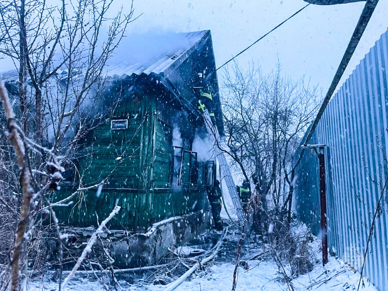 Пожар в Пскове
