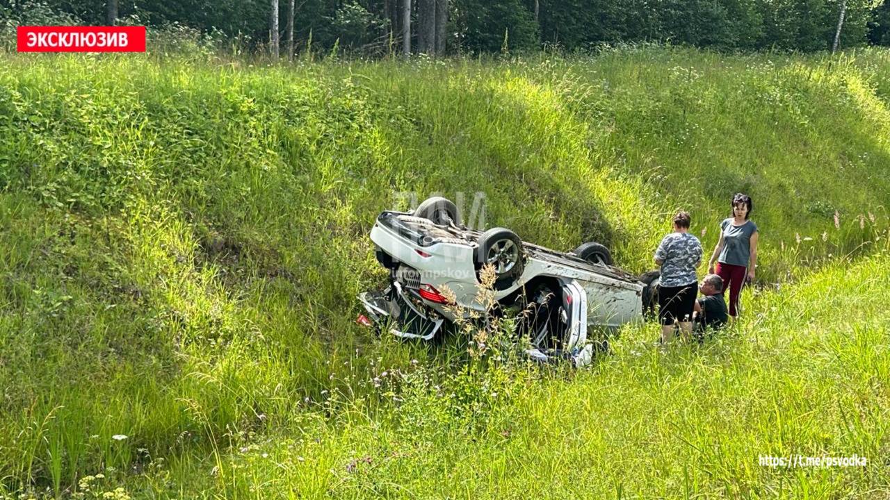 Автомобиль вылетел в кювет в Невельском районе