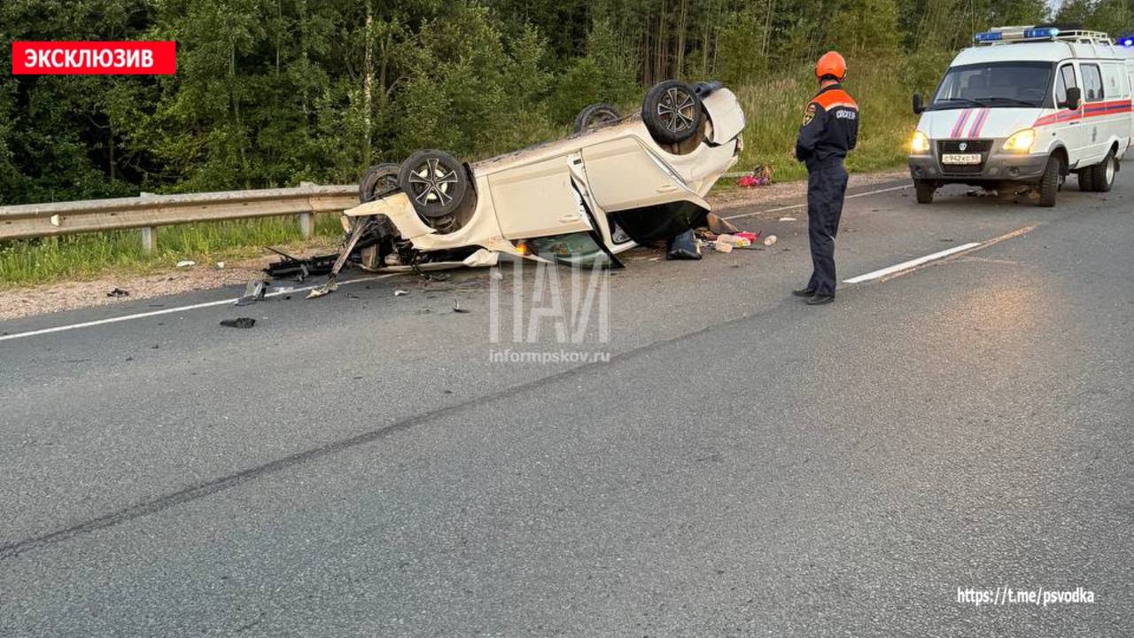 Водитель пострадал в ДТП на трассе в Великолукском районе