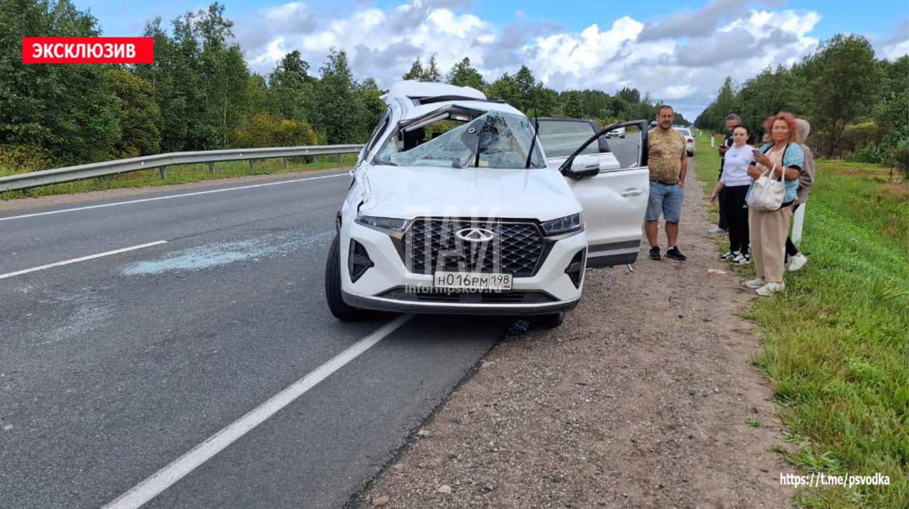 Автомобиль опрокинулся в Плюсском районе   