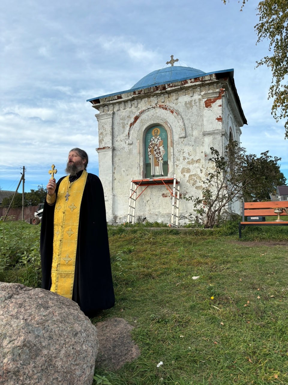 На часовне святителя Николая Чудотворца острова Талабск установили новую икону святителя 