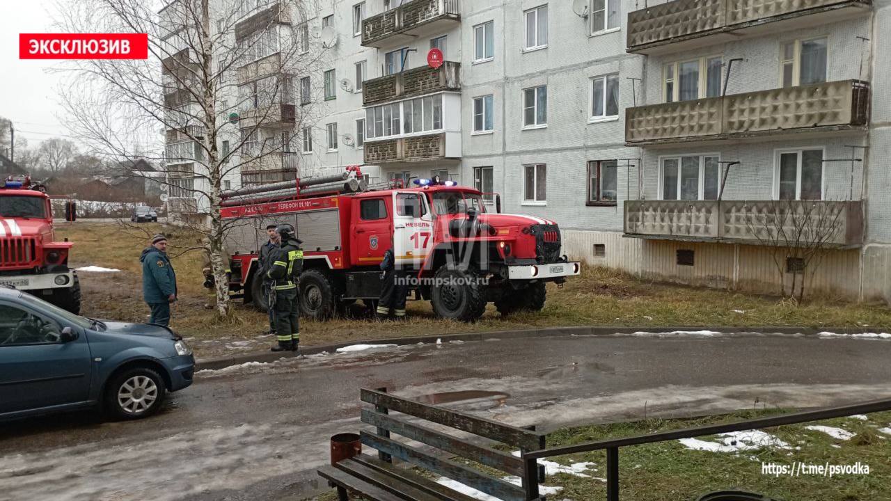 Детская коляска и велосипед сгорели в подъезде дома в Невеле