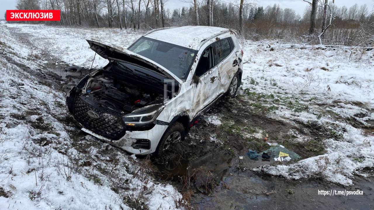 Один человек пострадал в результате съезда автомобиля в кювет в Островском районе