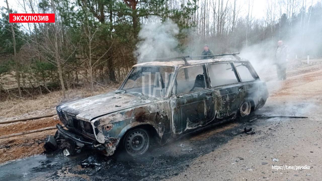 Автомобиль горел в Красногородском районе