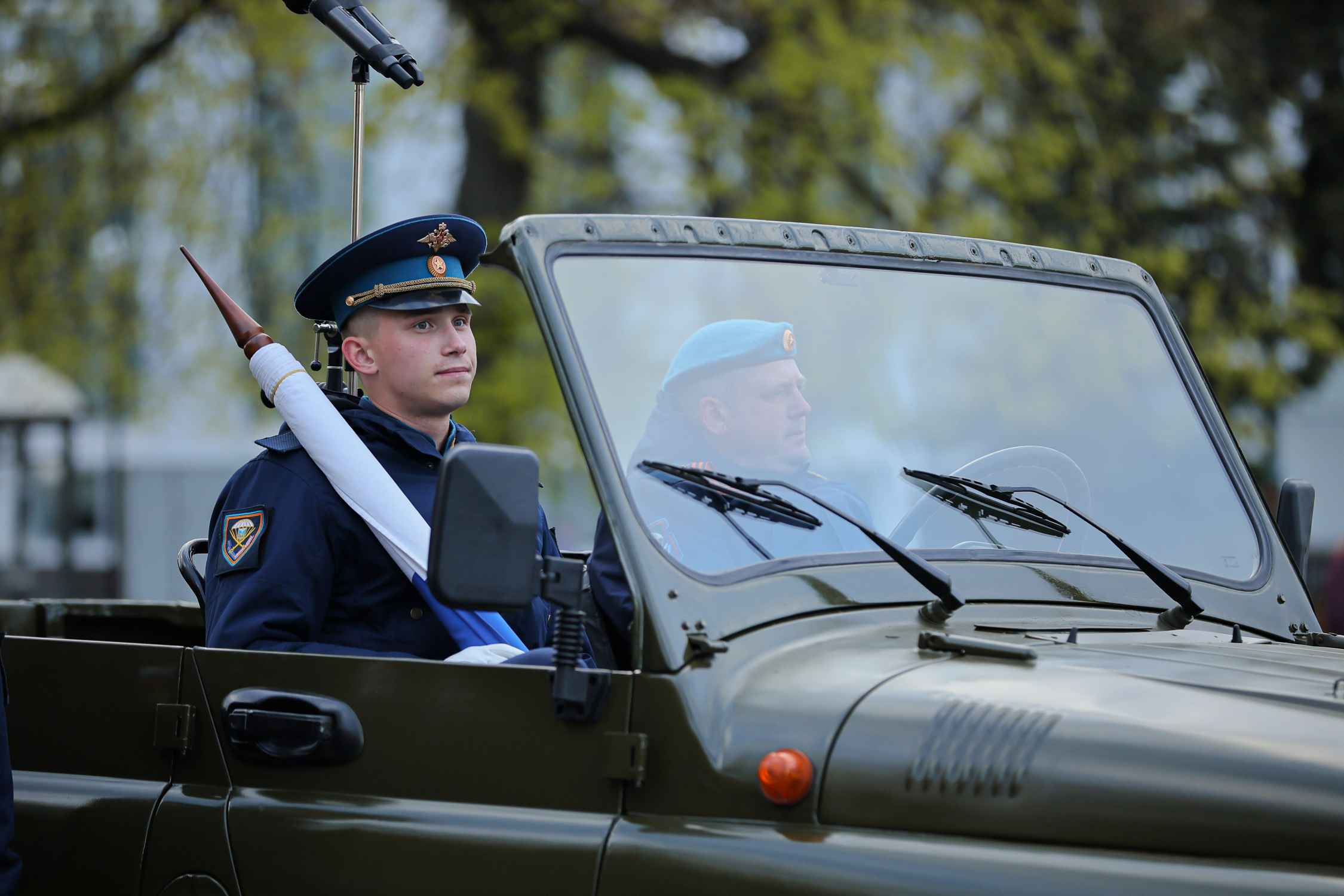 Репетиция парада Победы в Пскове