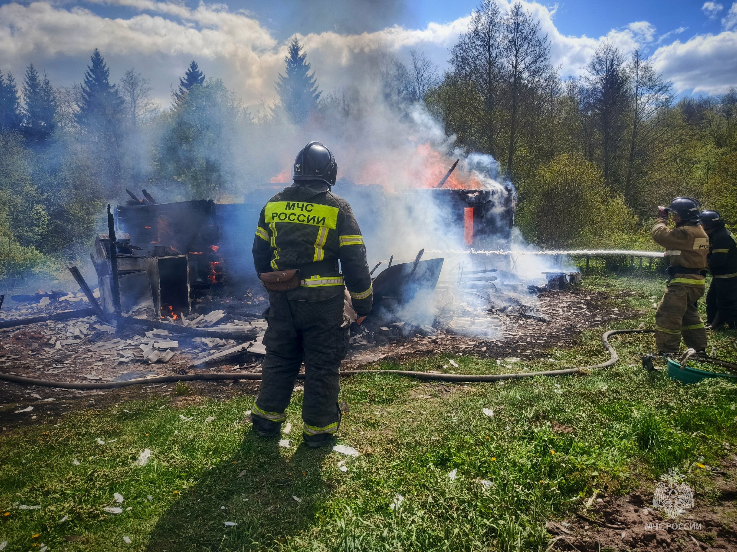 Жилой дом сгорел в Опочецком районе