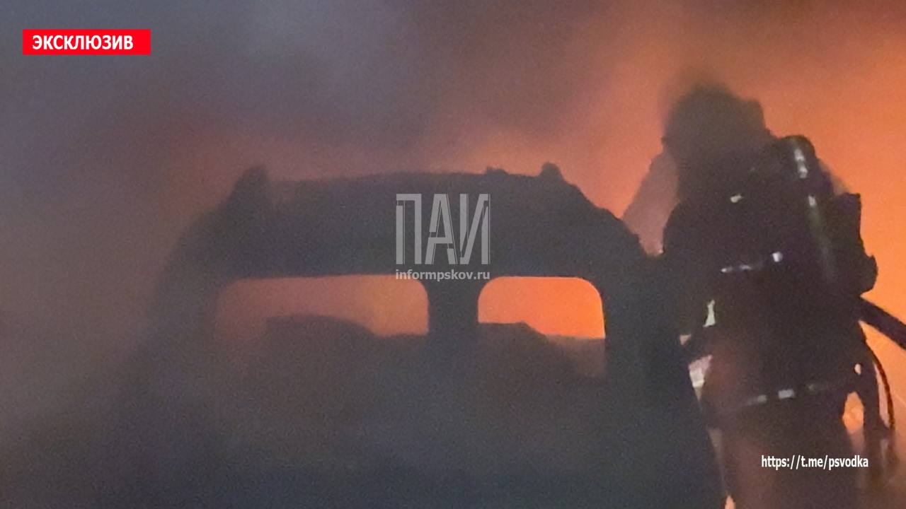 Пожар в гаражах