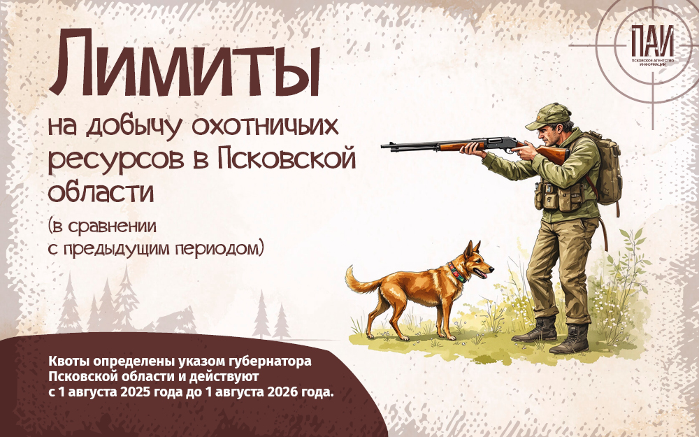Новые охотничьи лимиты действуют в Псковской области: суть изменений в карточках