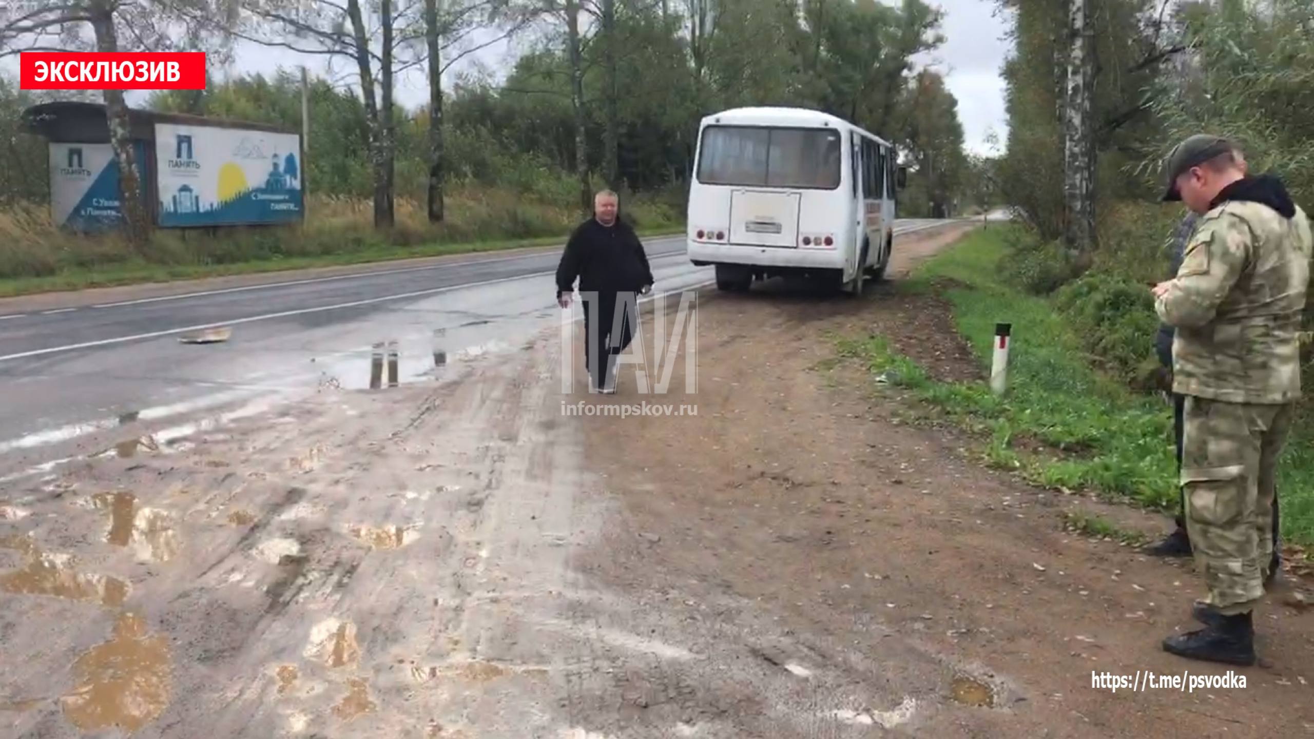 Два человека пострадали в столкновении с автобусом в Великолукском районе