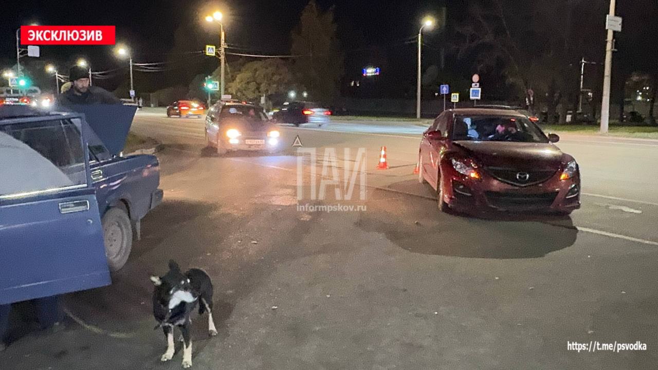 ДТП на Рижском проспекте в Пскове