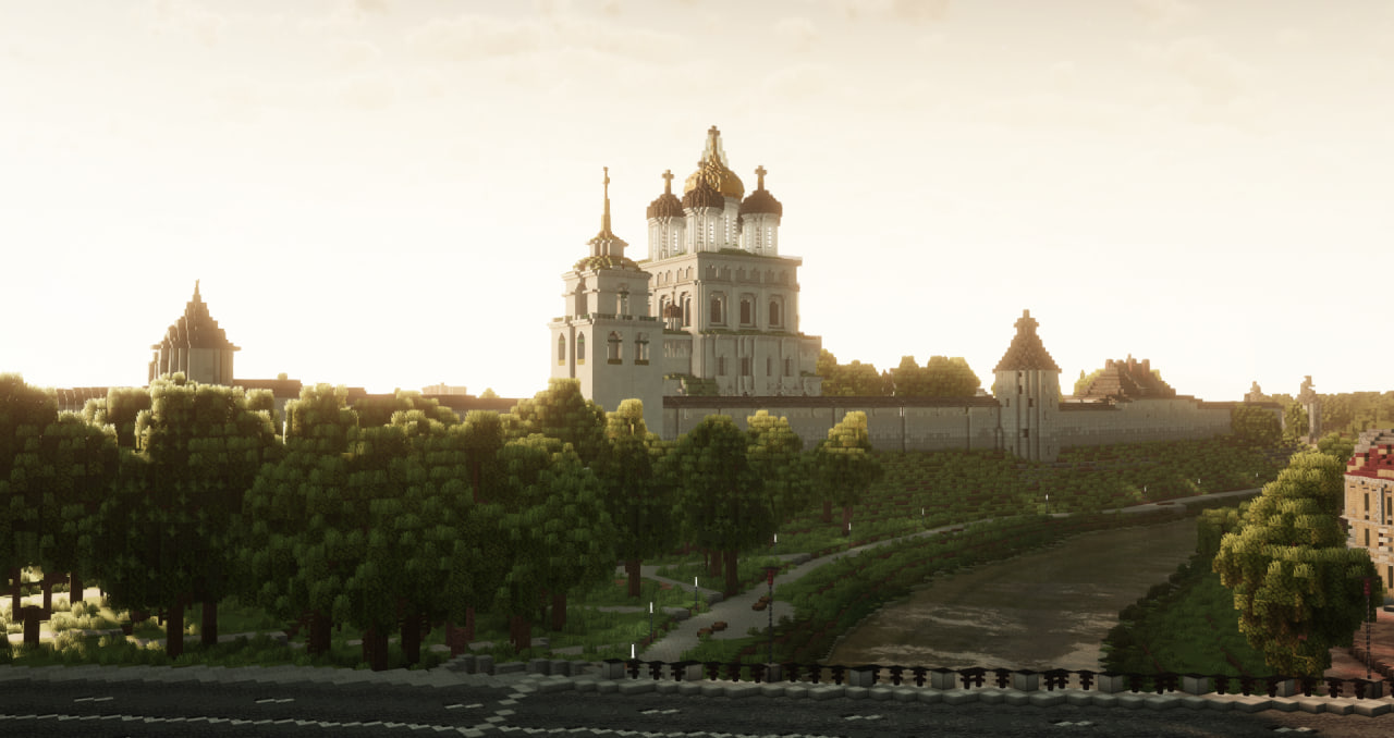 Псковский кремль и Довмонтов город воссоздали в Minecraft