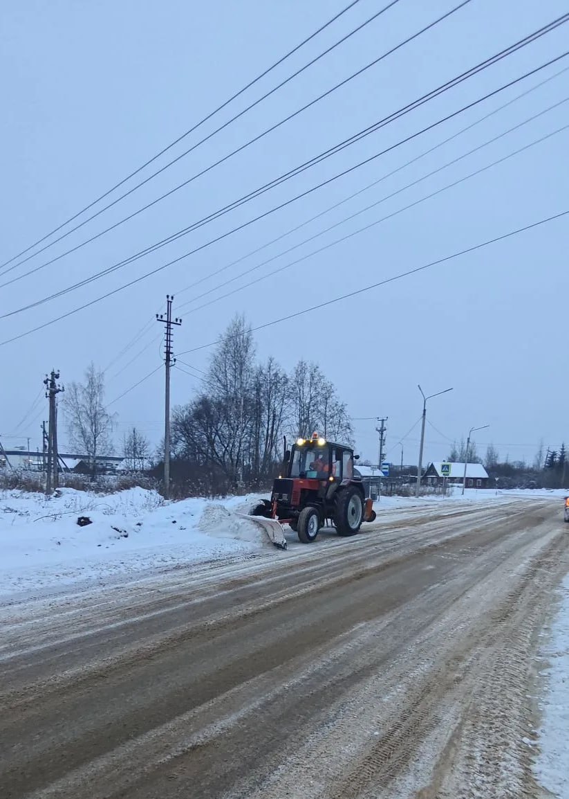 Последствия снегопада в Пыталовском районе устраняют с трёх часов ночи