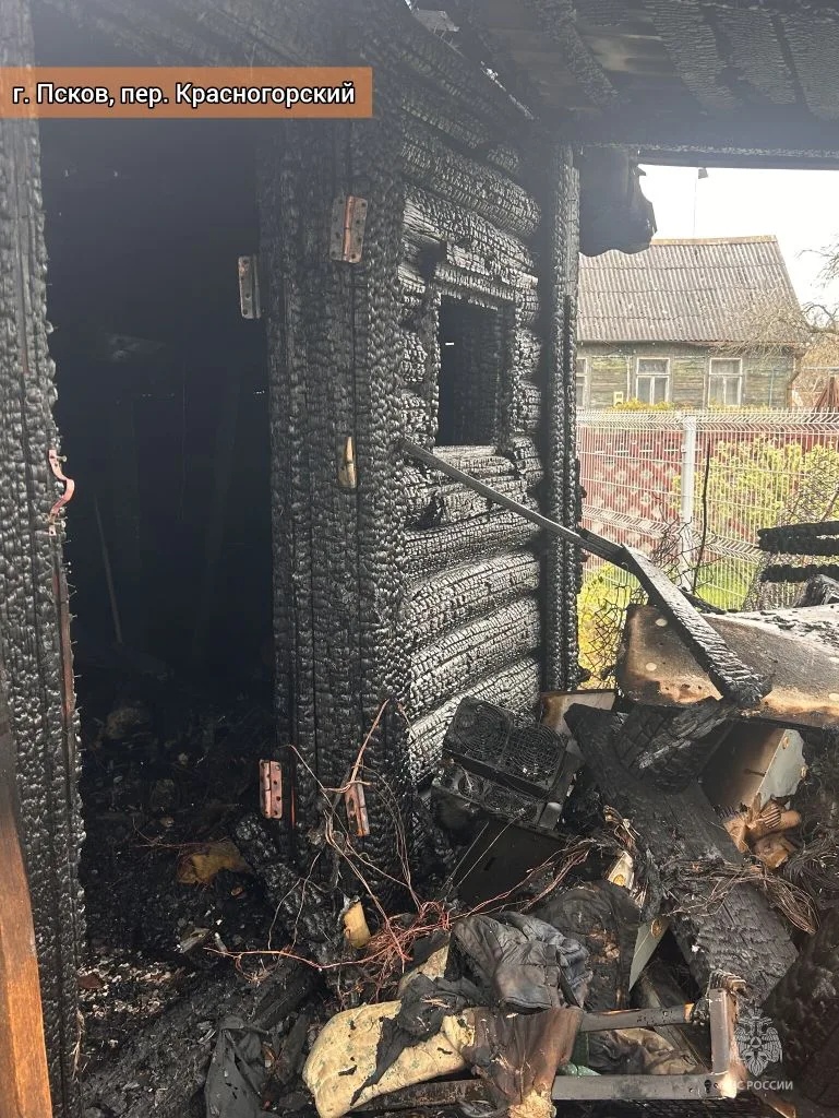 Тело погибшего мужчины нашли во время тушения пожара в Пыталовском районе