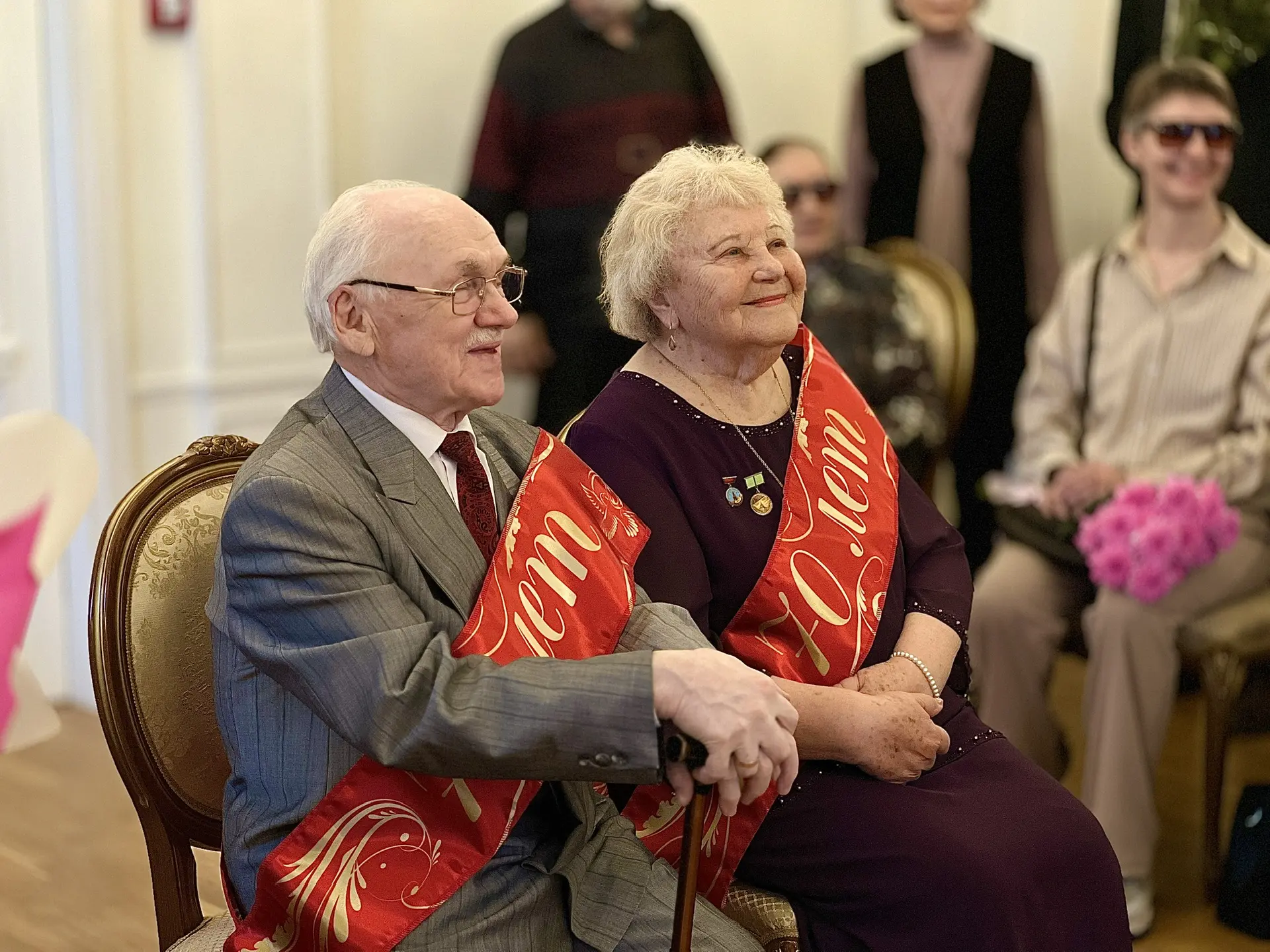 Композитор гимна Пскова Николай Мишуков и его супруга Лилия отметили 70-летие совместной жизни