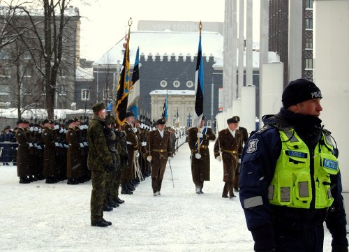 На фото: военный парад в честь 92-летия Эстонской Республики